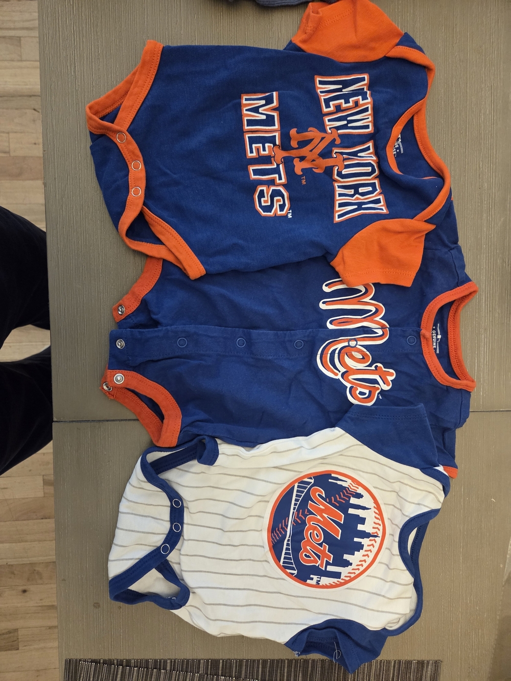 Genuine Merchandise New York Mets Baby Bodysuit Set - Navy, Orange & White